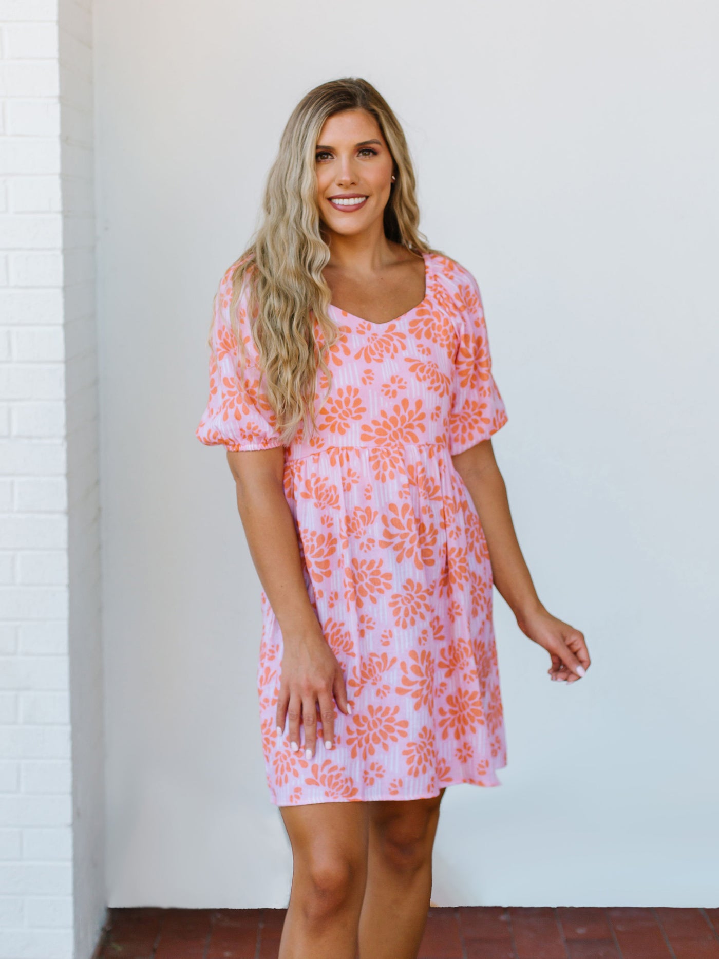 FINAL SALE - Bailey Dress | First Blooms Orange