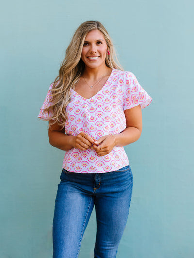 FINAL SALE - Grayson Top | Breezy Afternoon Pink