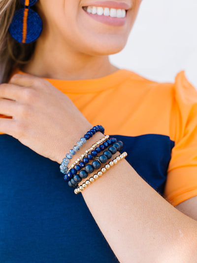 Blakeley Top | Navy + Orange