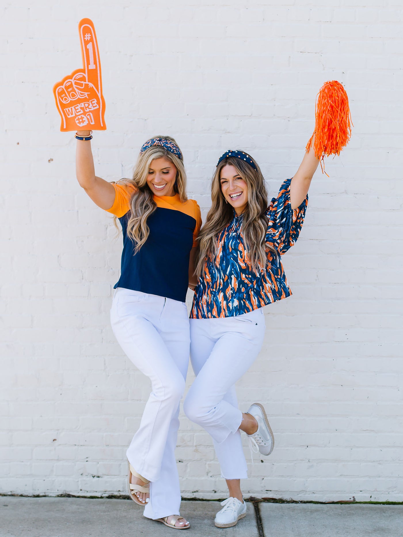 Blakeley Top | Navy + Orange