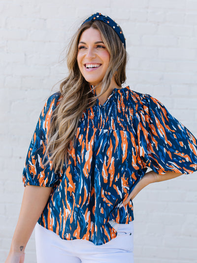 Jona Top  | Tiger Tail Navy