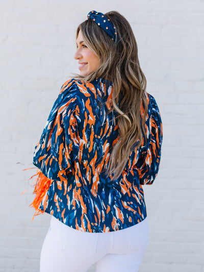 Jona Top  | Tiger Tail Navy