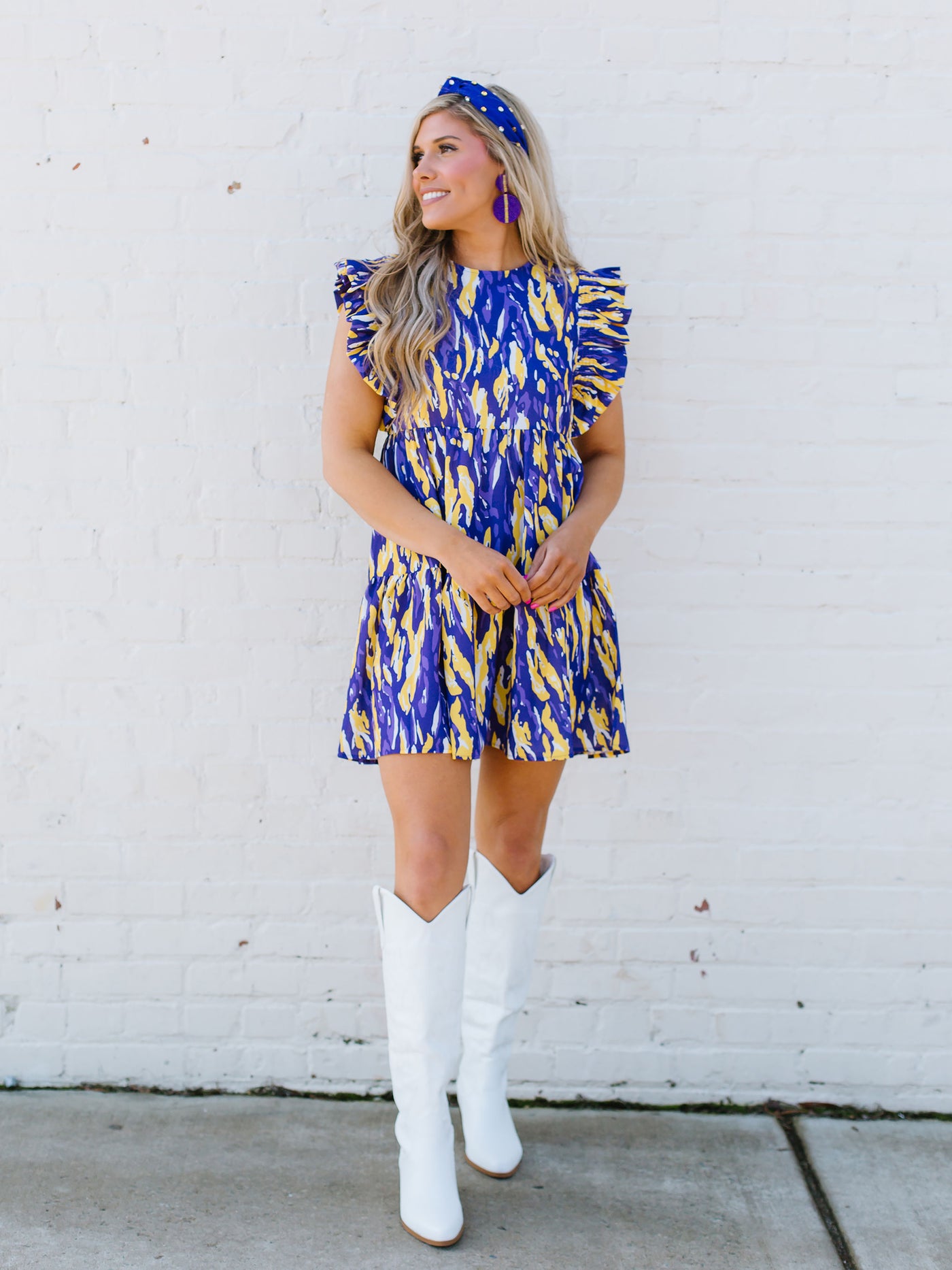 Everly Dress | Tiger Tail Purple