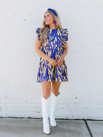 Everly Dress | Tiger Tail Purple