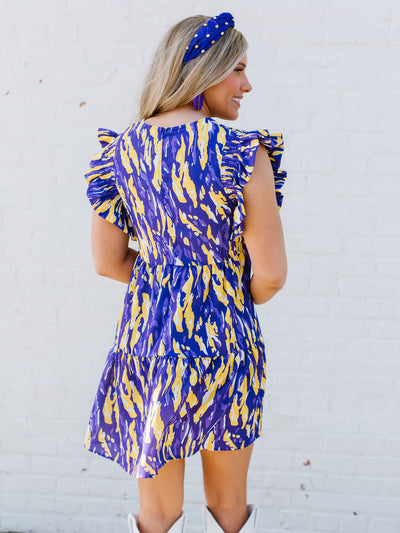 Everly Dress | Tiger Tail Purple
