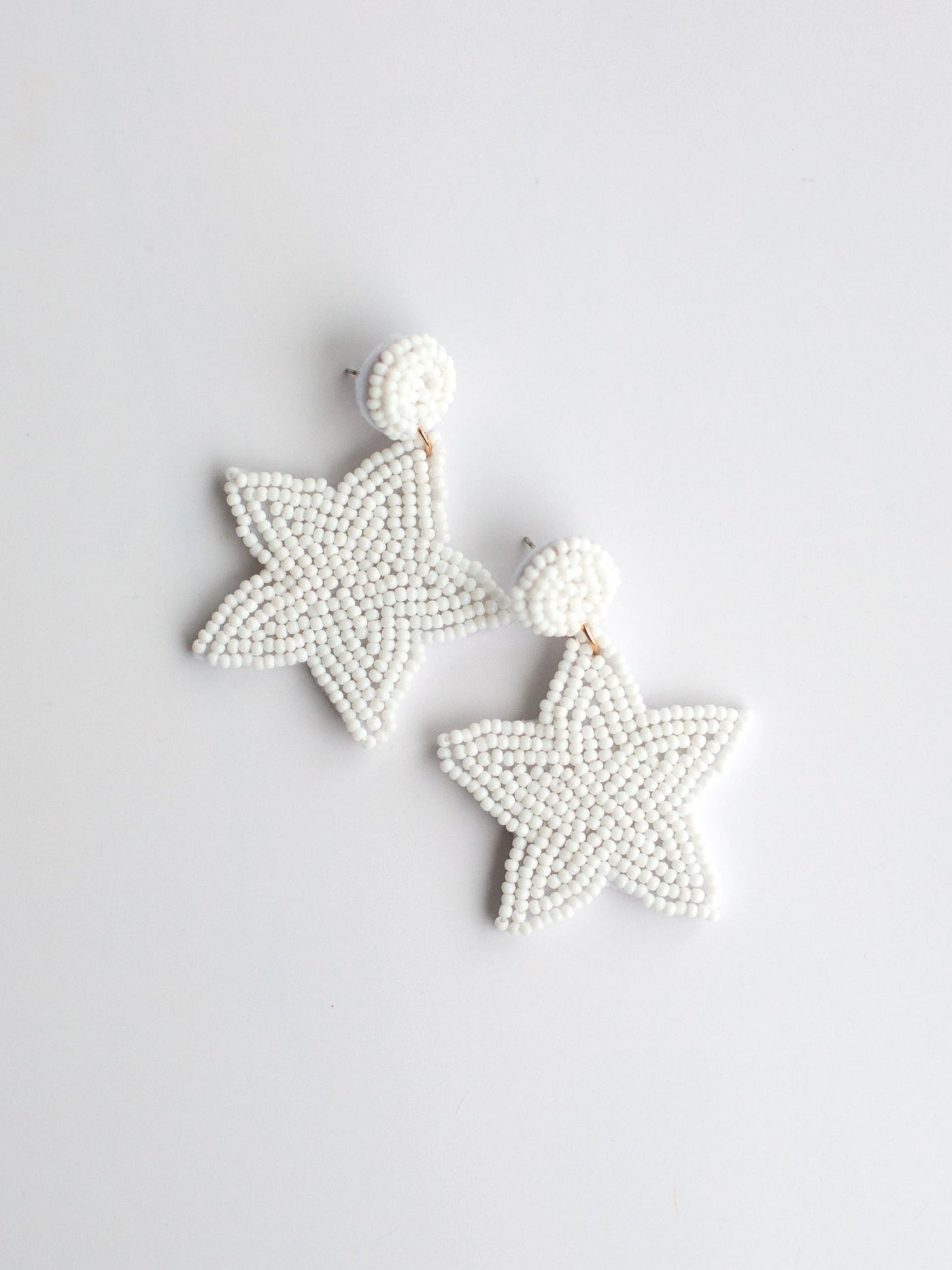 FINAL SALE - Star Earrings | White