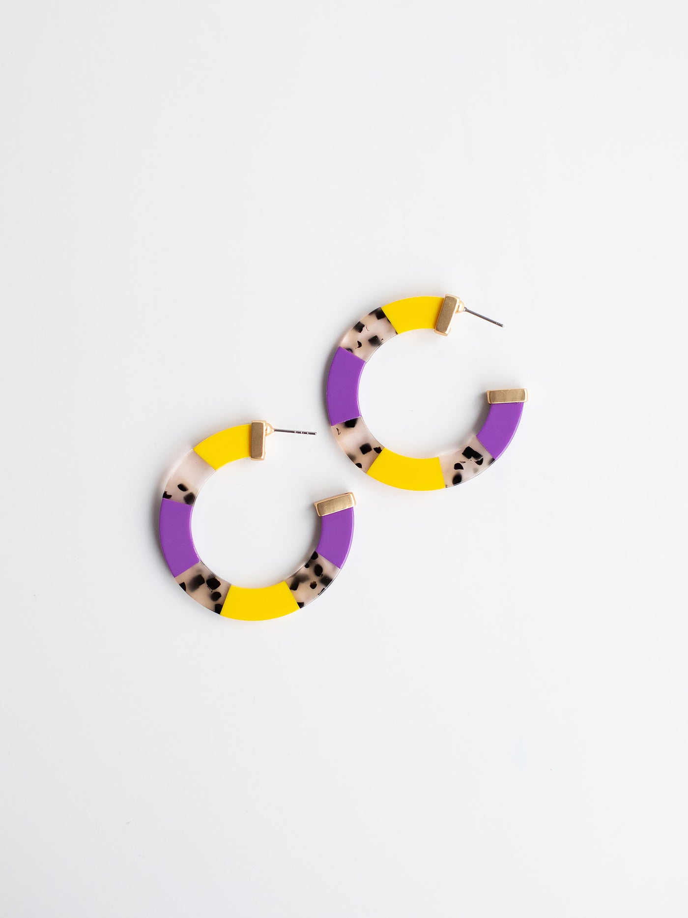 Melody Earrings | Purple + Gold