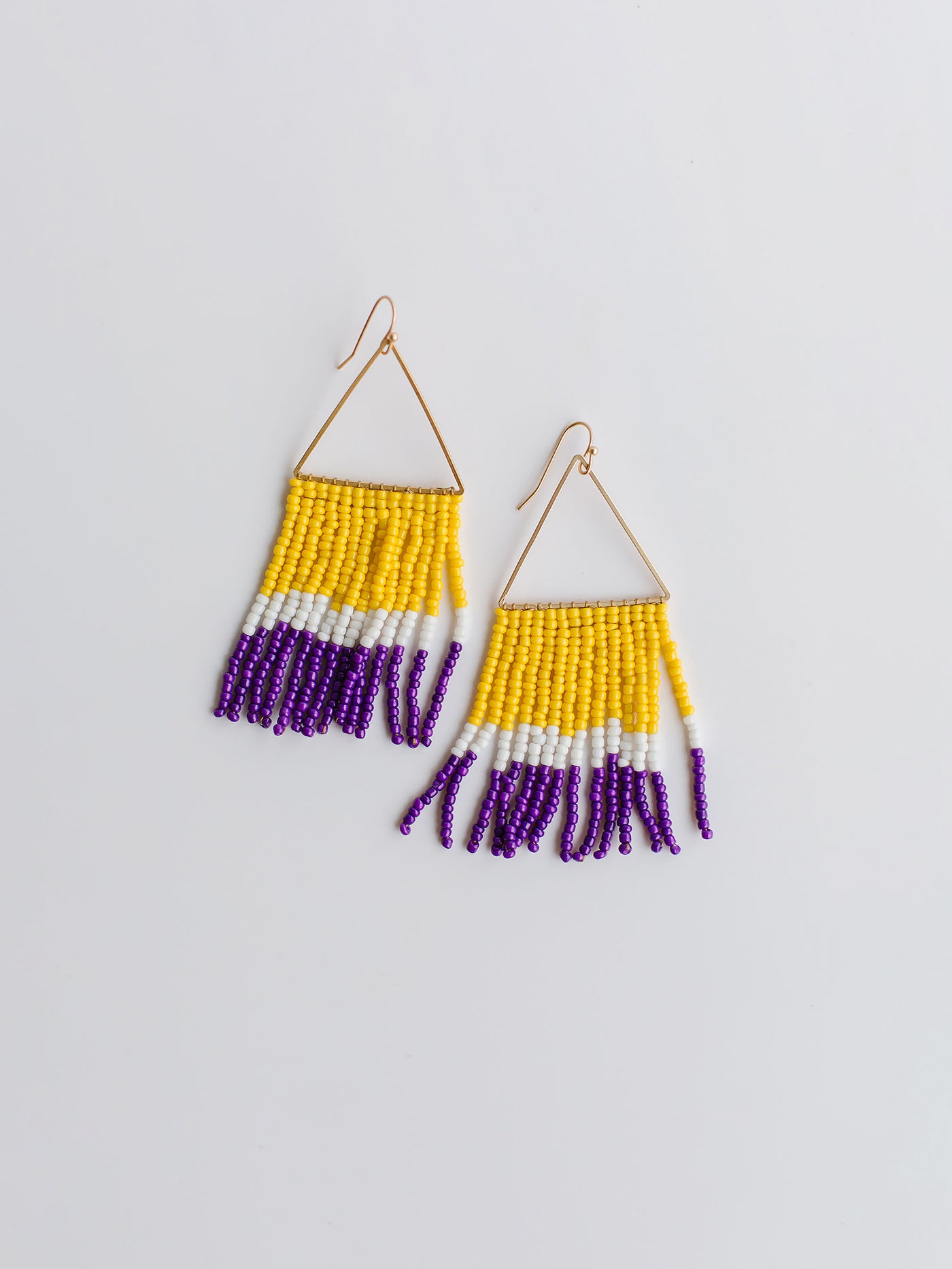Greer Earrings  | Purple + Gold