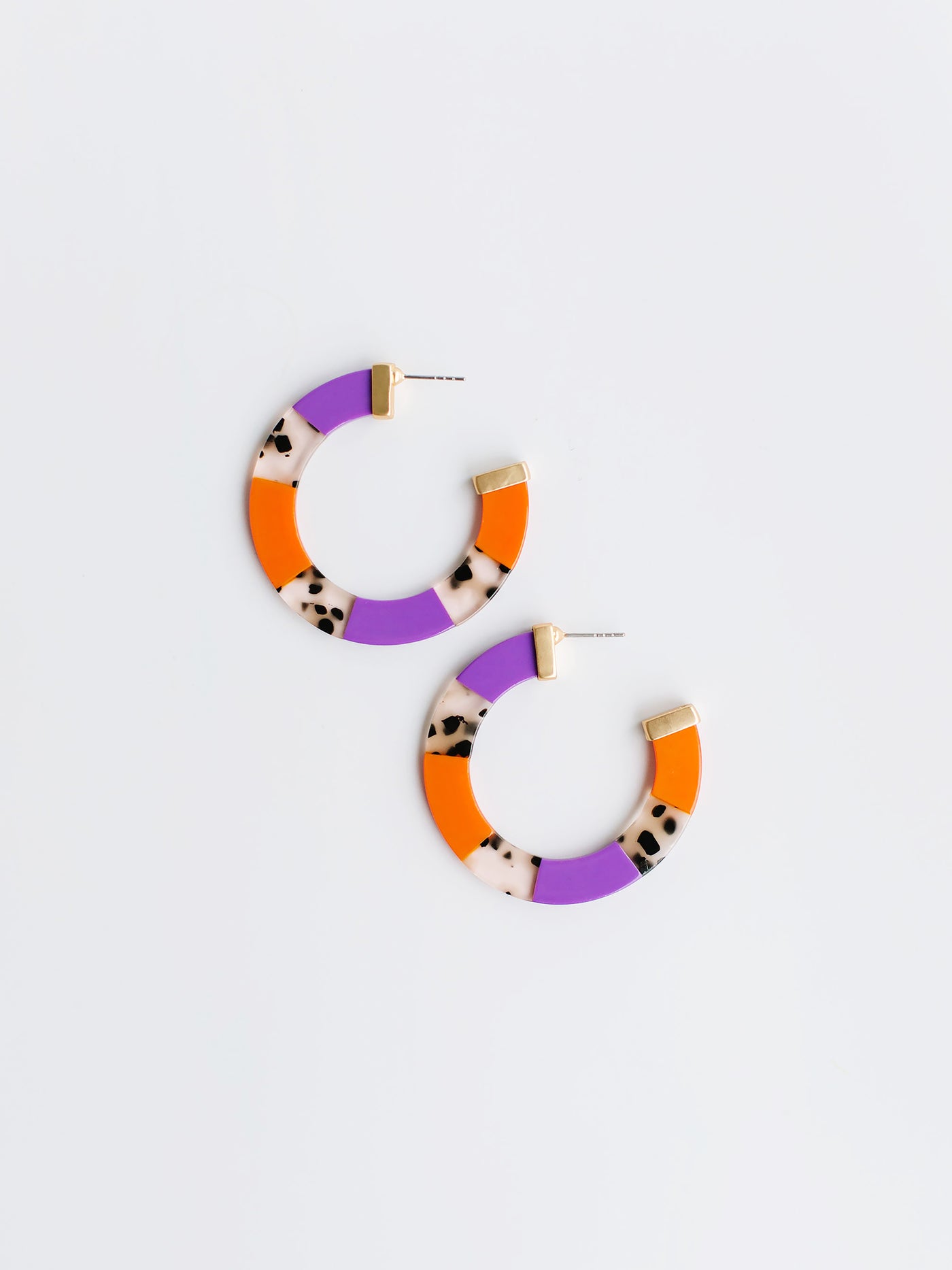 Melody Earrings | Purple + Orange