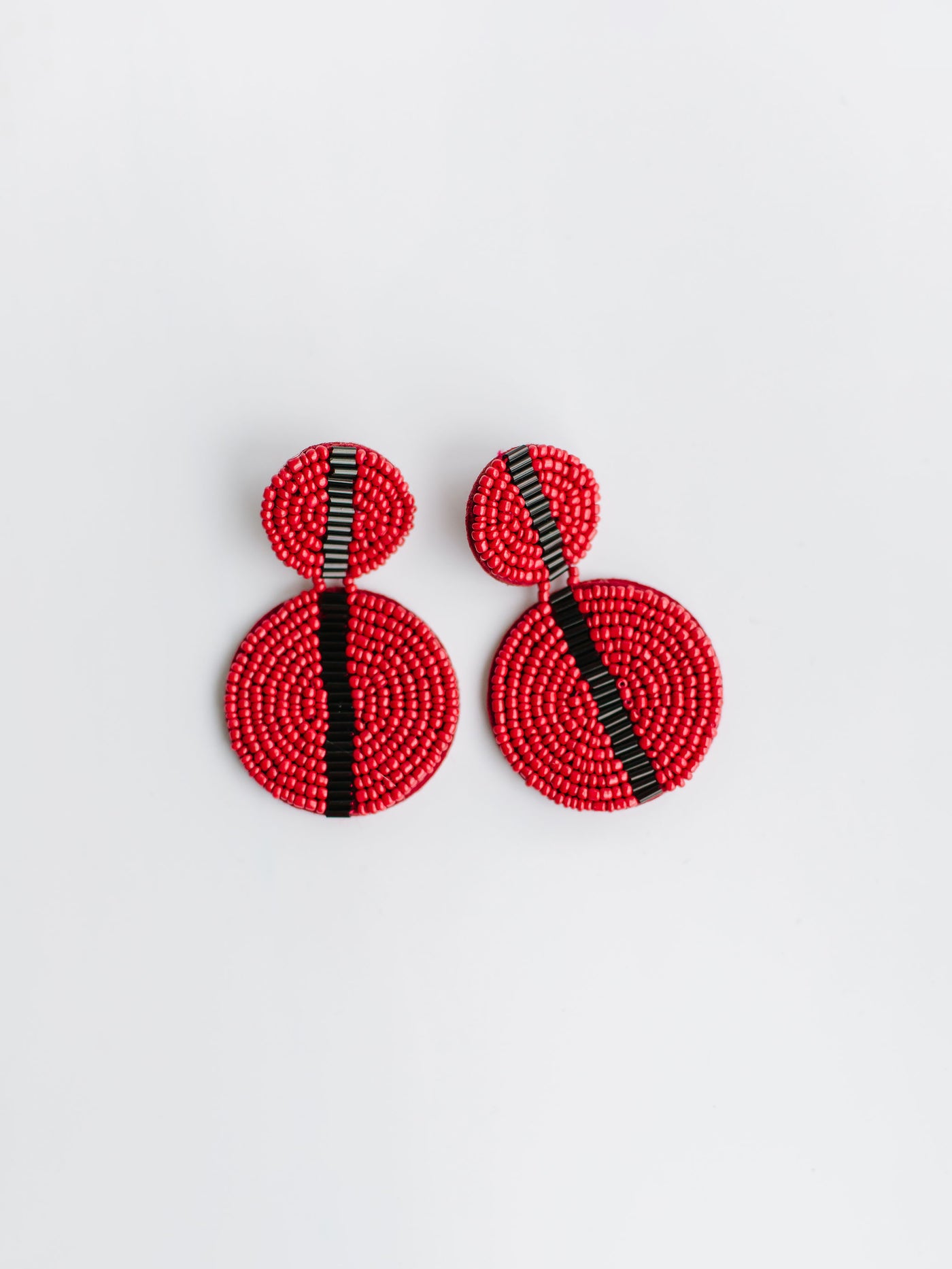 Colleen Earrings | Garnet + Black