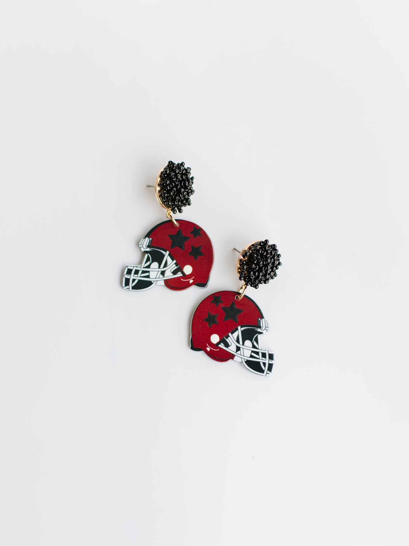 Touchdown Earrings | Garnet + Black