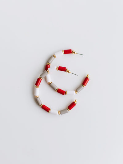 Cara Earrings | Crimson