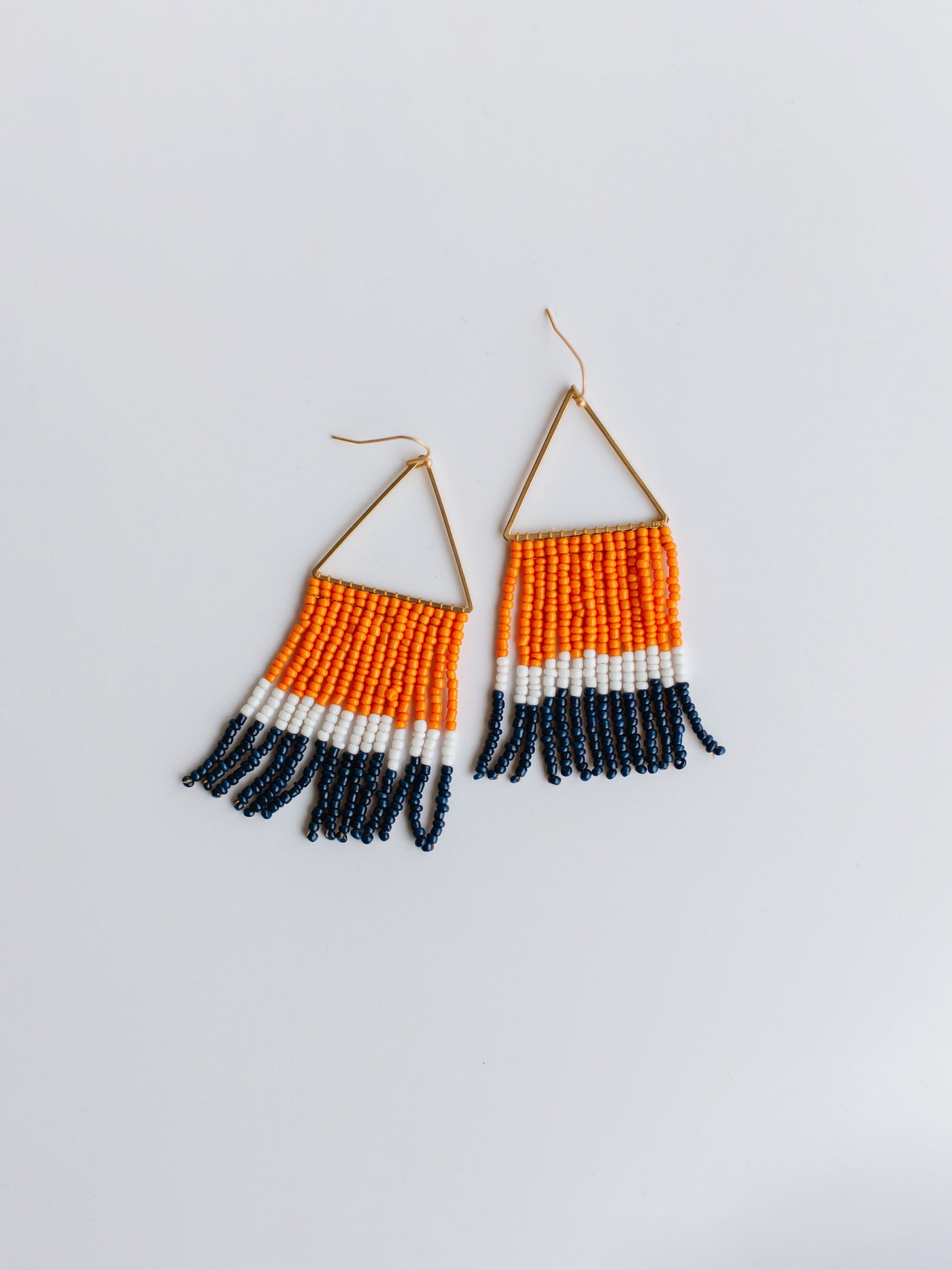Greer Earrings | Navy + Orange