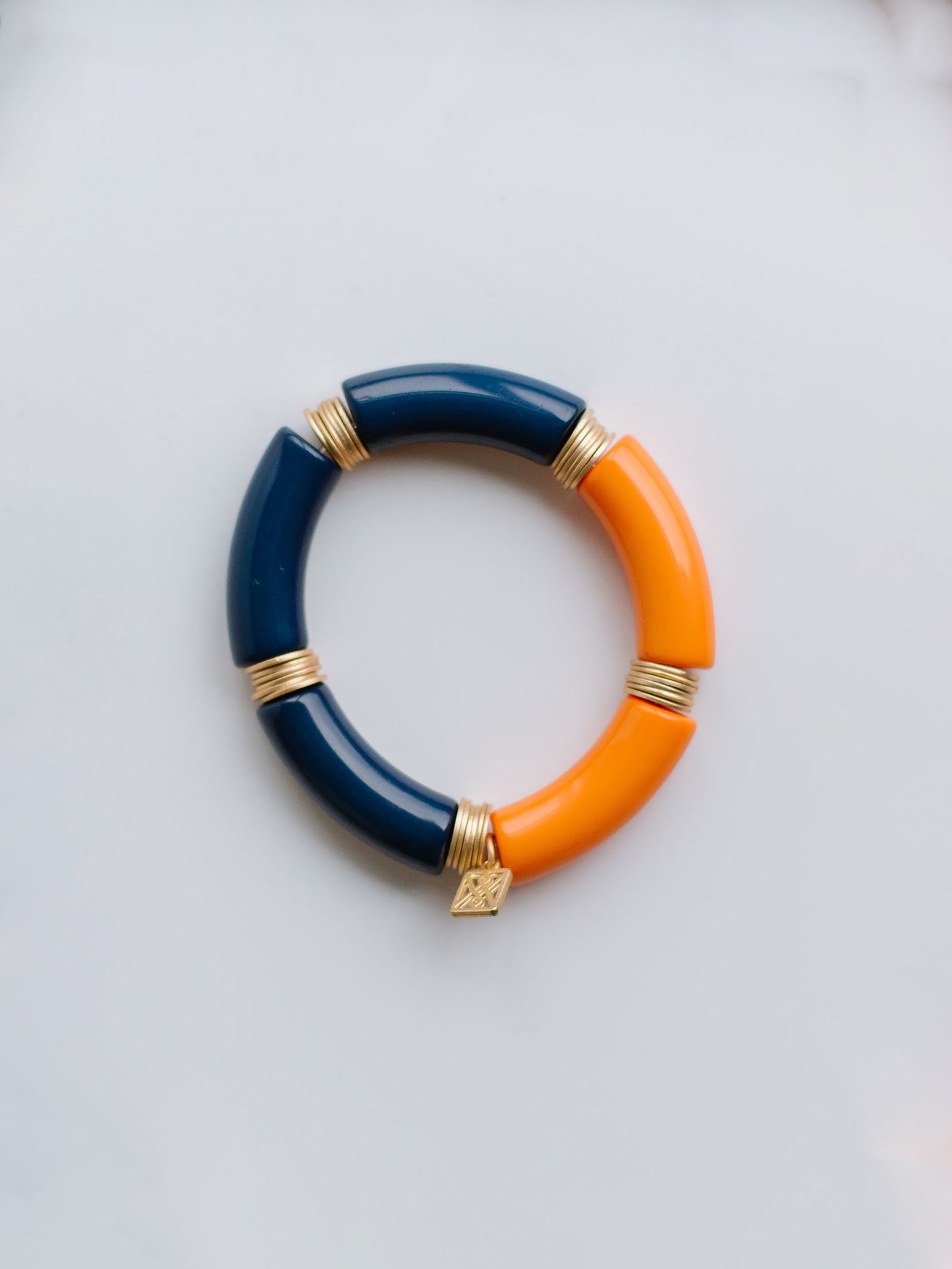 Brogan Bracelet | Navy + Orange