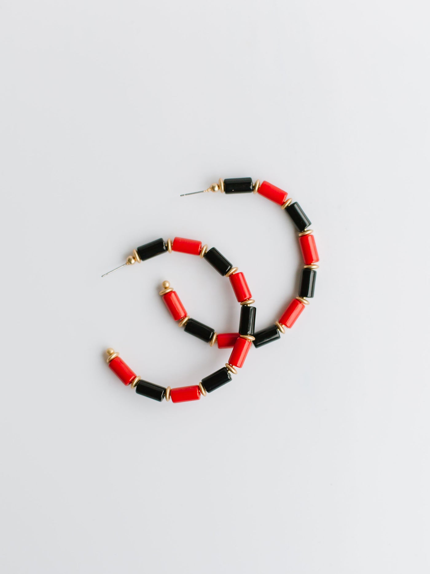 Cara Earrings | Red + Black