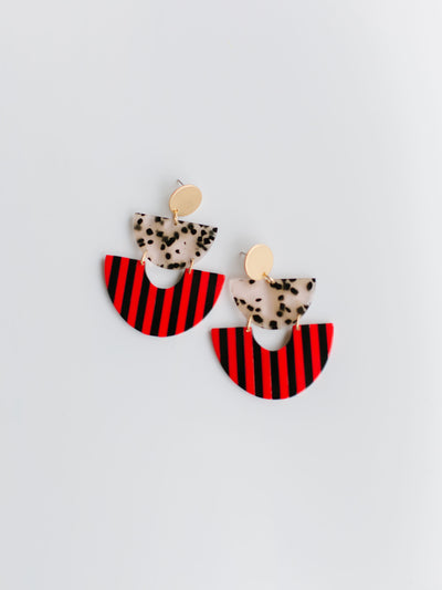 Emorie Earrings | Red + Black