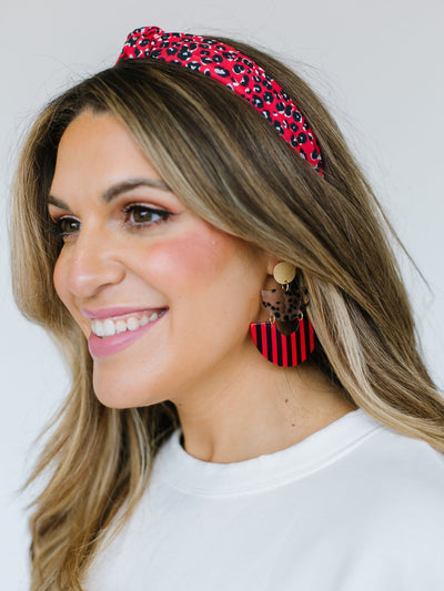 Emorie Earrings | Red + Black
