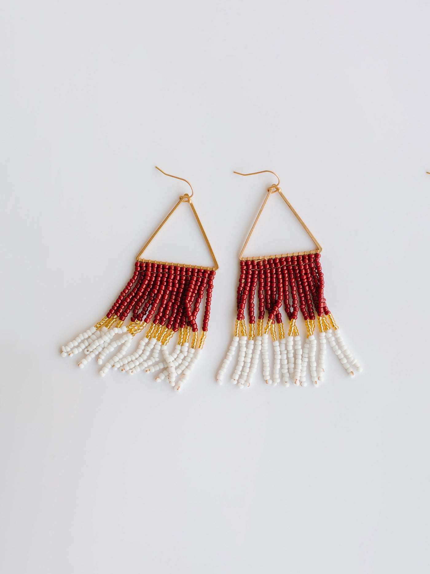 Greer Earrings | Maroon + Gray