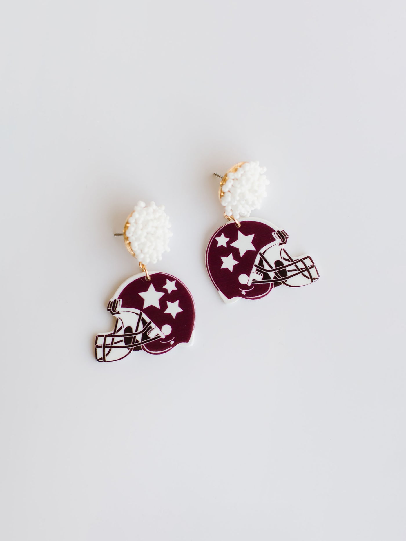 Touchdown Earrings | Maroon