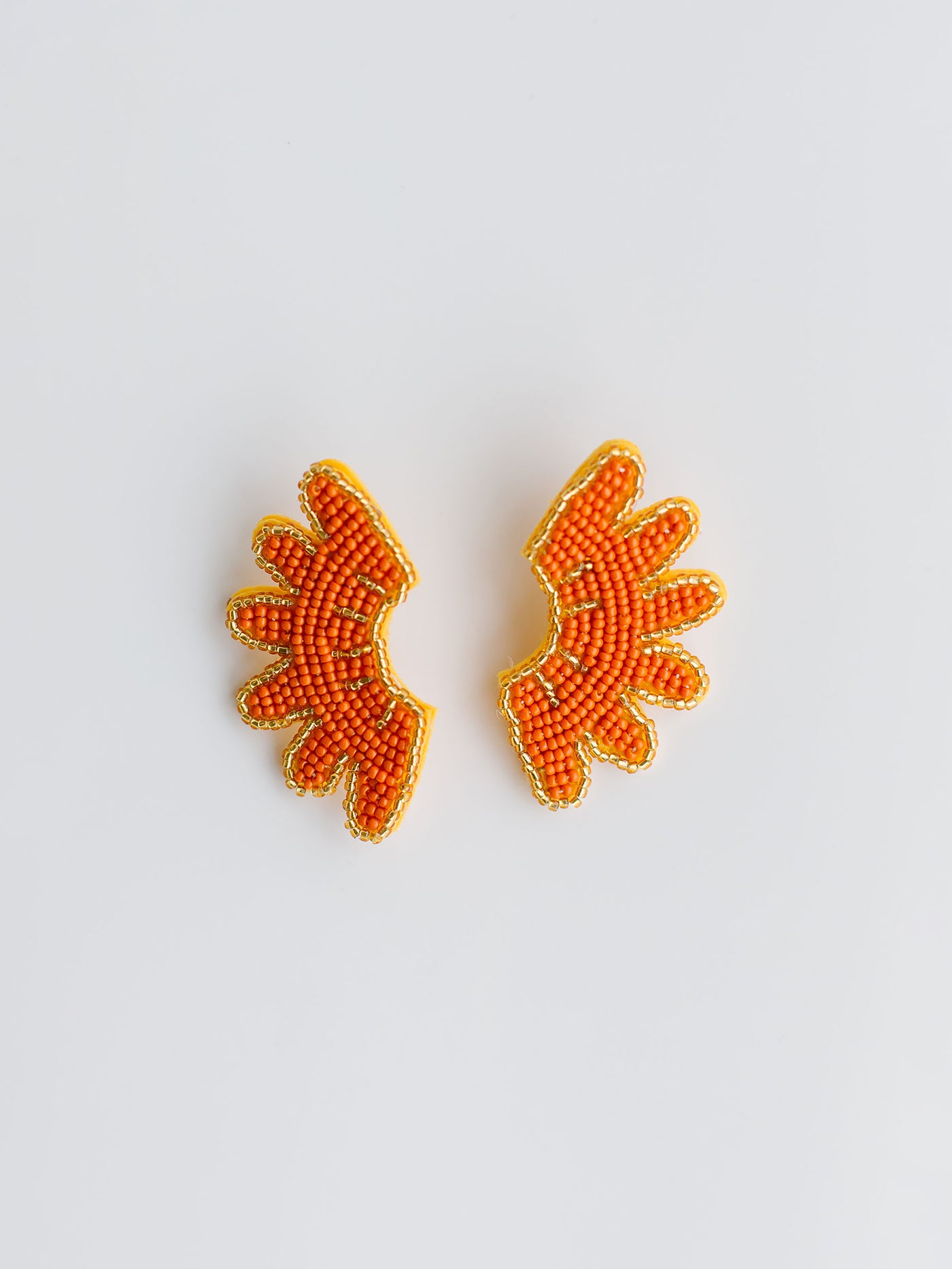 Ella Earrings | Orange + White