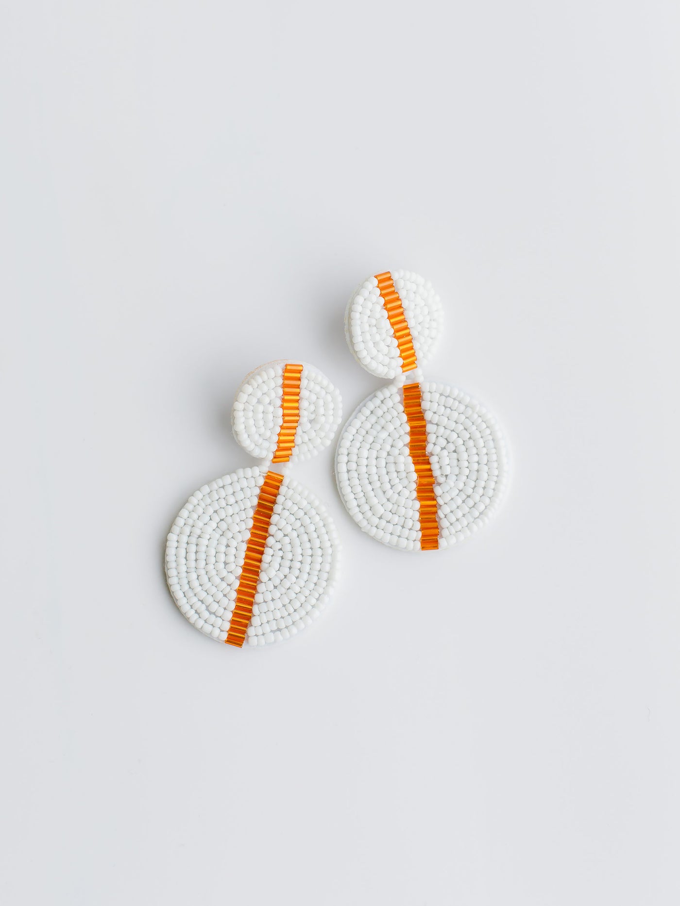 Colleen Earrings | Orange + White