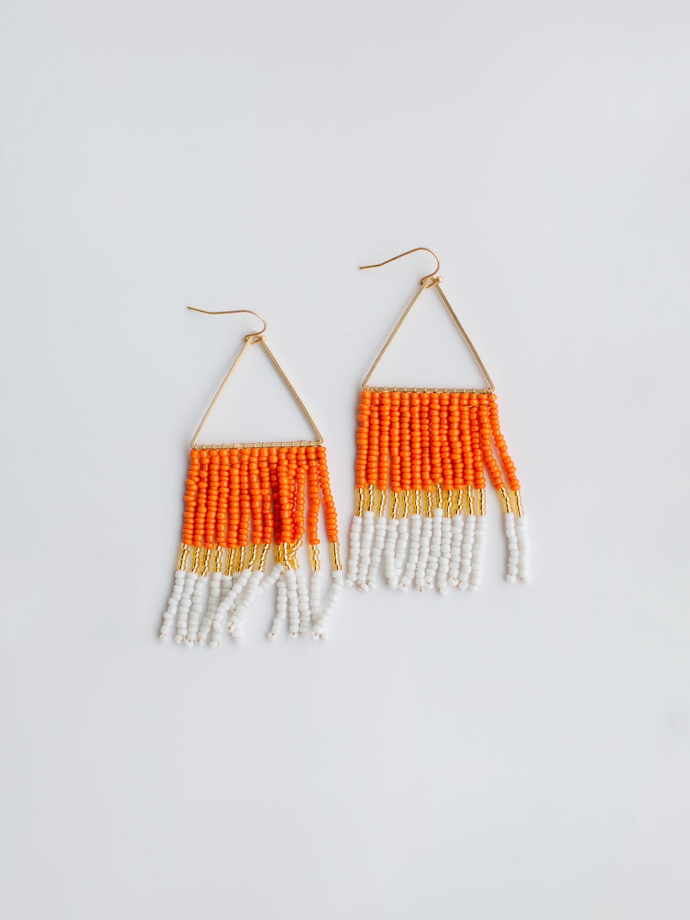 Greer Earrings | Orange + White