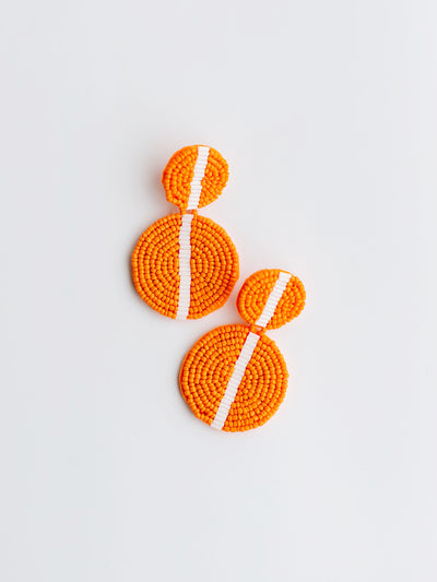 Colleen Earrings | Orange + White