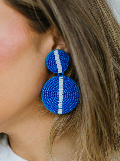 Colleen Earrings | Blue + White