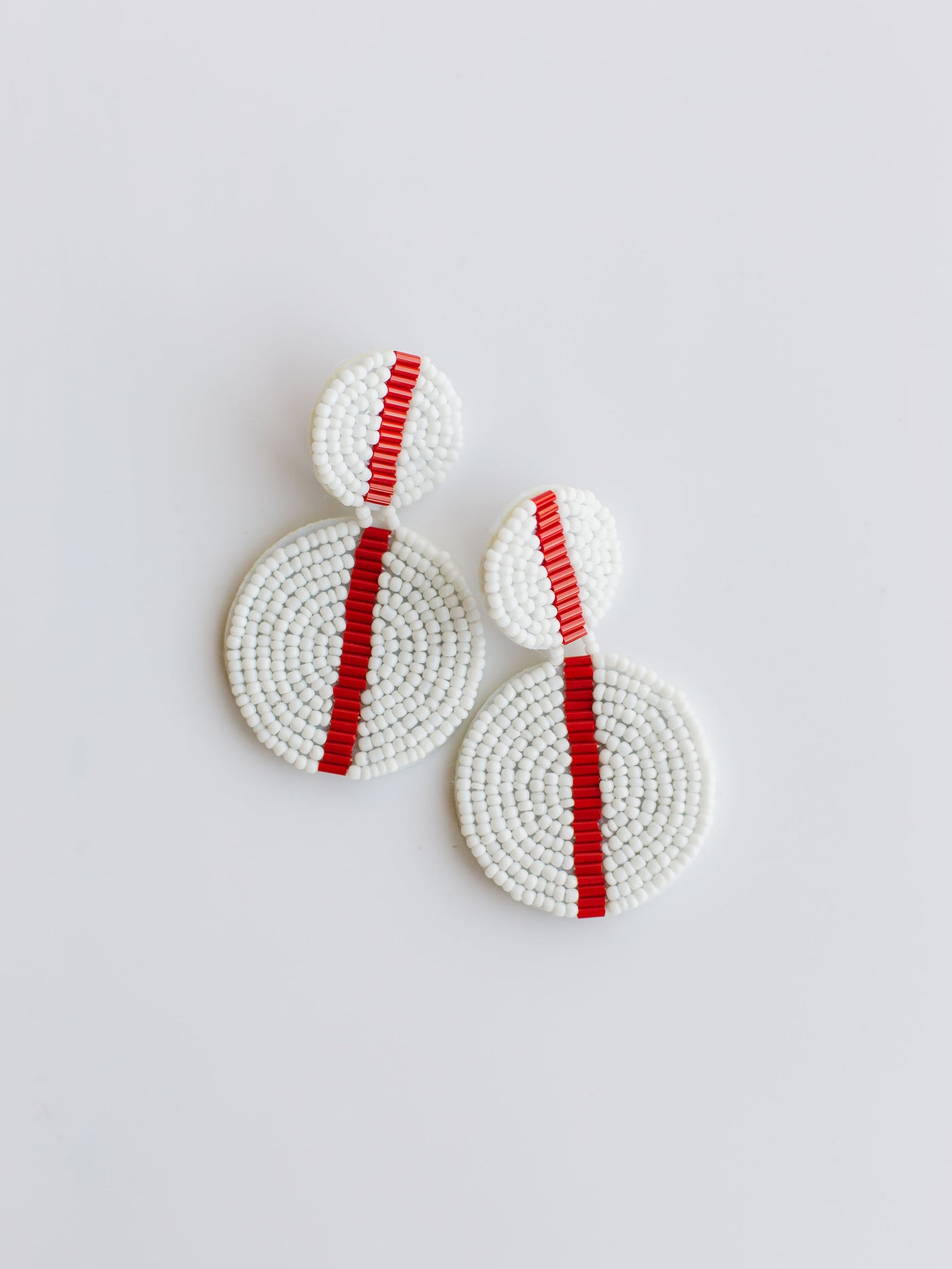 Colleen Earrings | Cardinal +  White