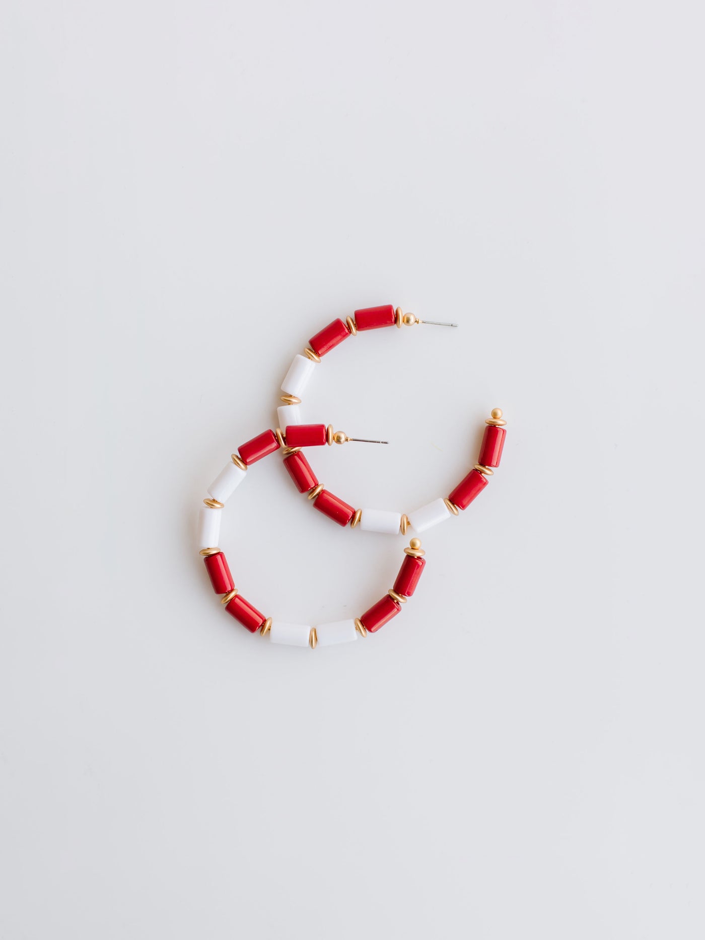 Cara Earrings | Cardinal + White