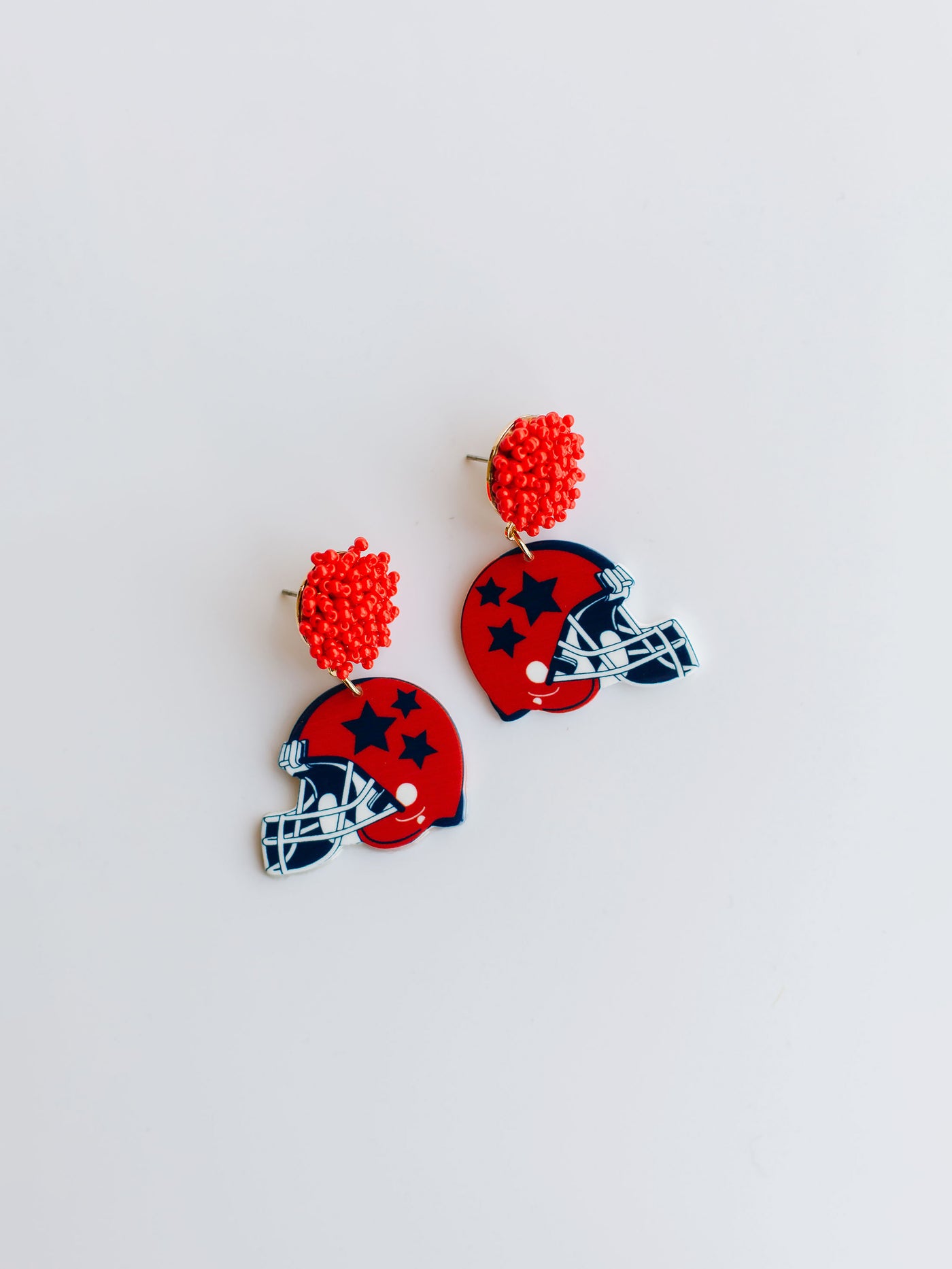 Touchdown Earrings | Navy + Red