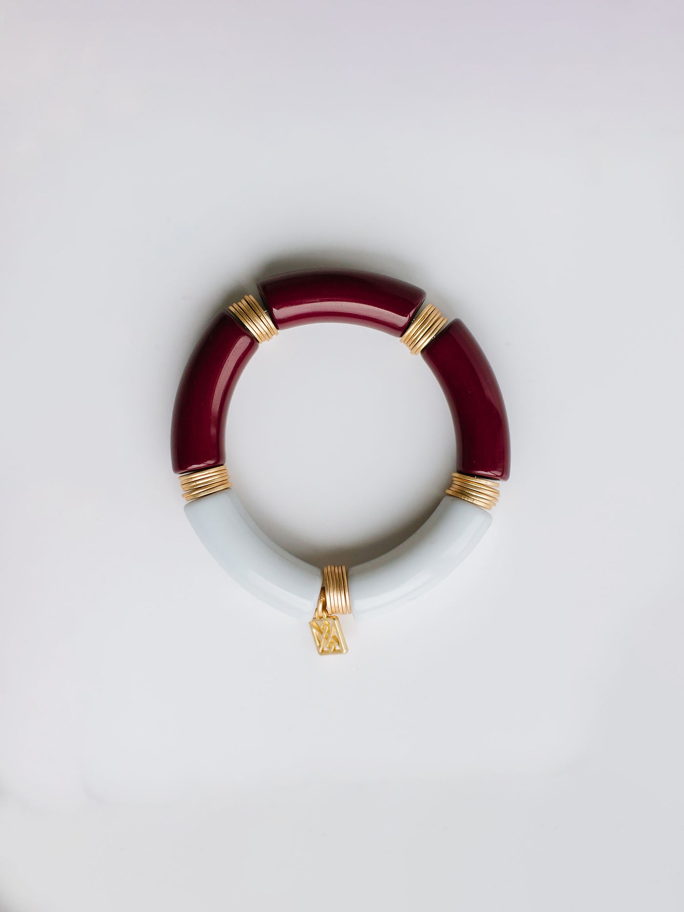 Brogan Bracelet | Maroon + Gray