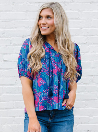 Penny Top | Center Piece Navy