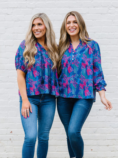 Penny Top | Center Piece Navy