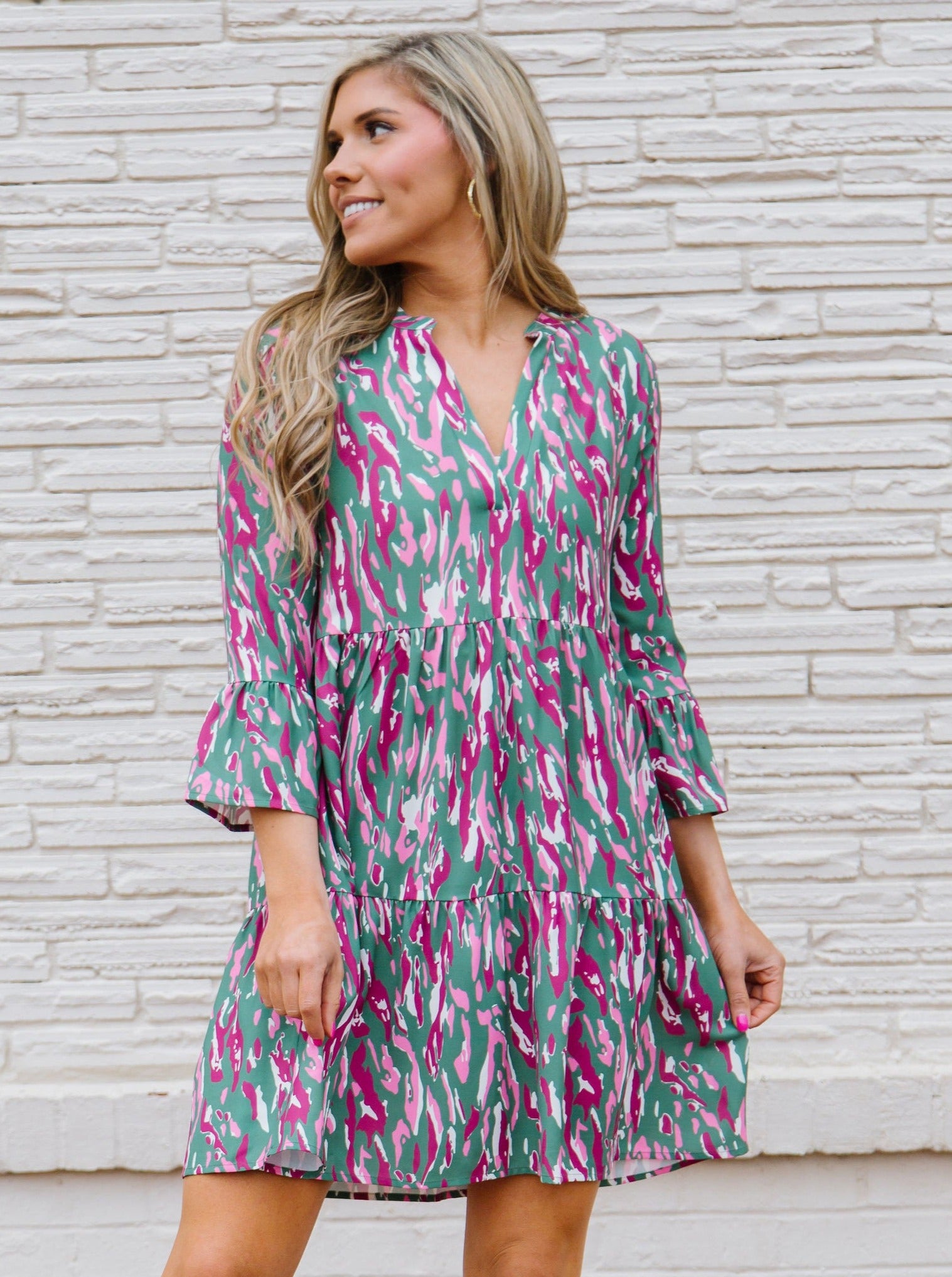 FINAL SALE - Morgan Dress | Tiger Tail Olive – MICHELLE MCDOWELL