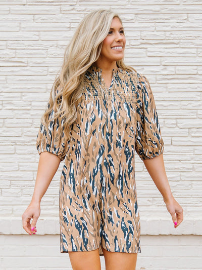 Amelia Dress | Tiger Tail Tan