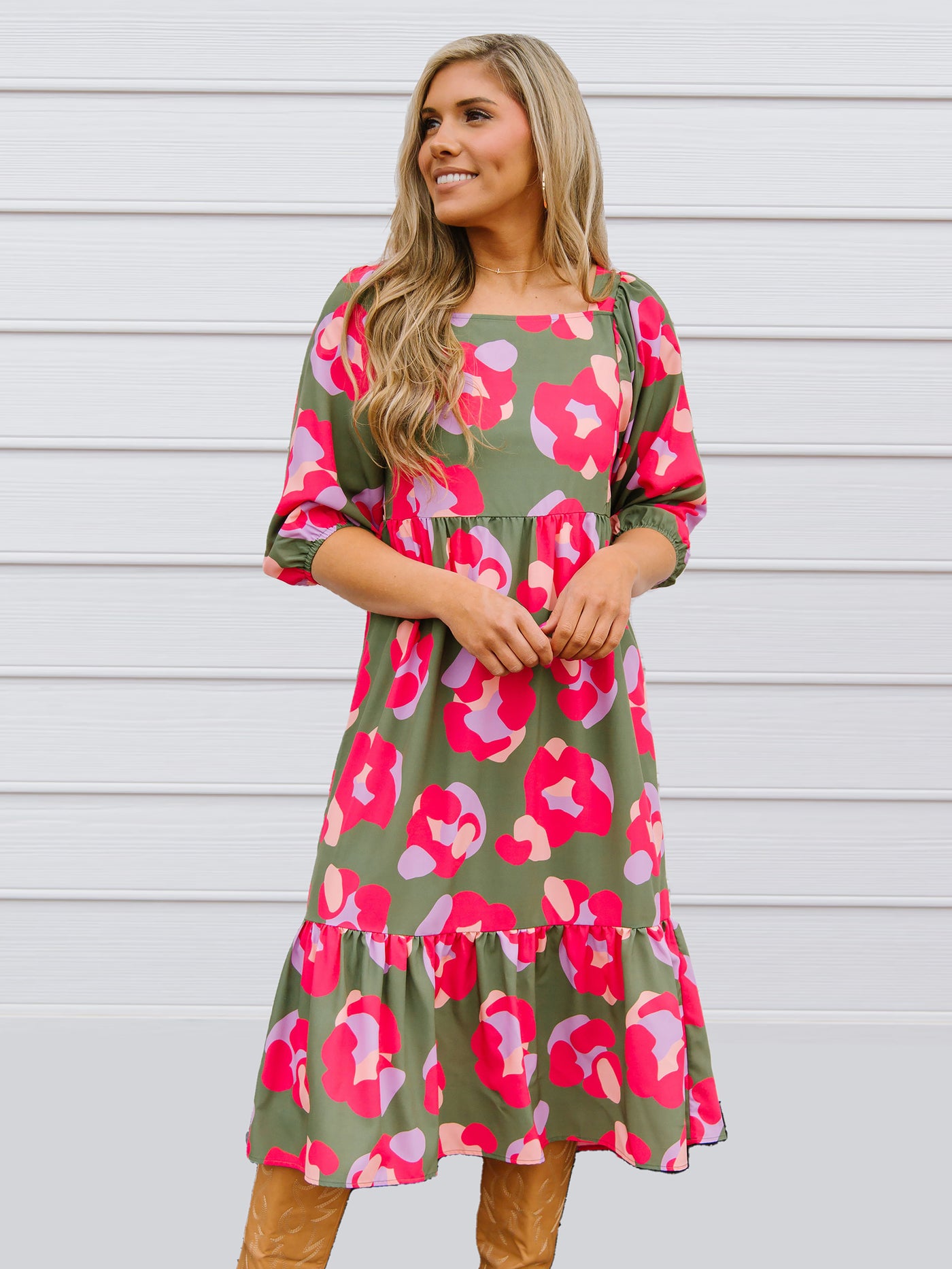 Taylor Dress | Spot On Olive