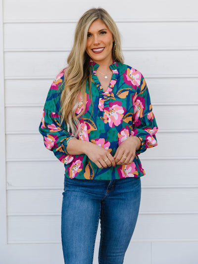 Lexi Top | Gold Rush Green