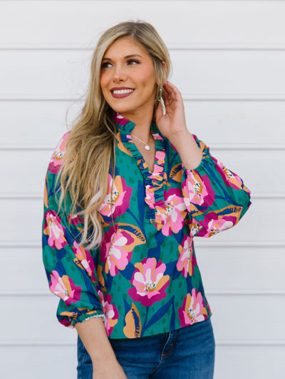 Lexi Top | Gold Rush Green