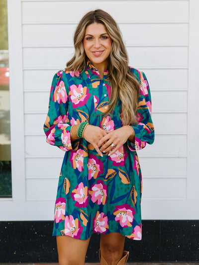 Karis Dress | Gold Rush Green