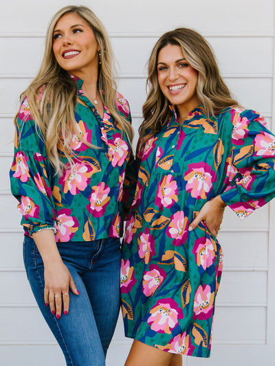 Lexi Top | Gold Rush Green