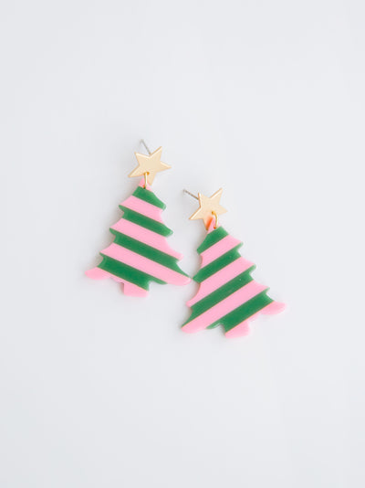 A Pink Christmas Earrings