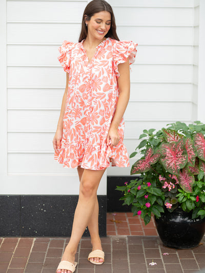 Abby Dress | Spring It On Coral