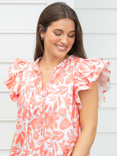 Abby Dress | Spring It On Coral