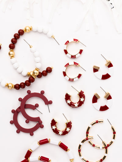 Janette Earrings | Crimson + White