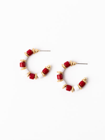 Cara Earrings | Crimson + White