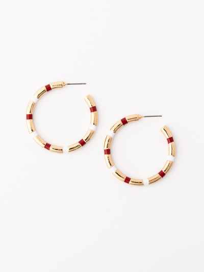 Nellie Earrings | Crimson + White