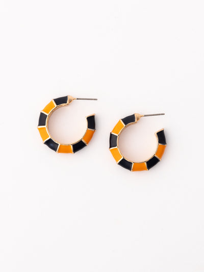Ashlynn Earrings | Navy + Orange