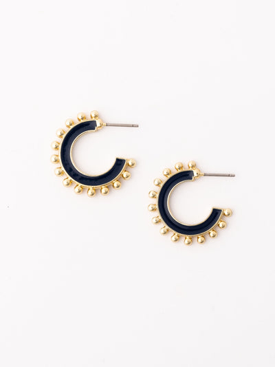 Hadley Earrings | Navy + Orange