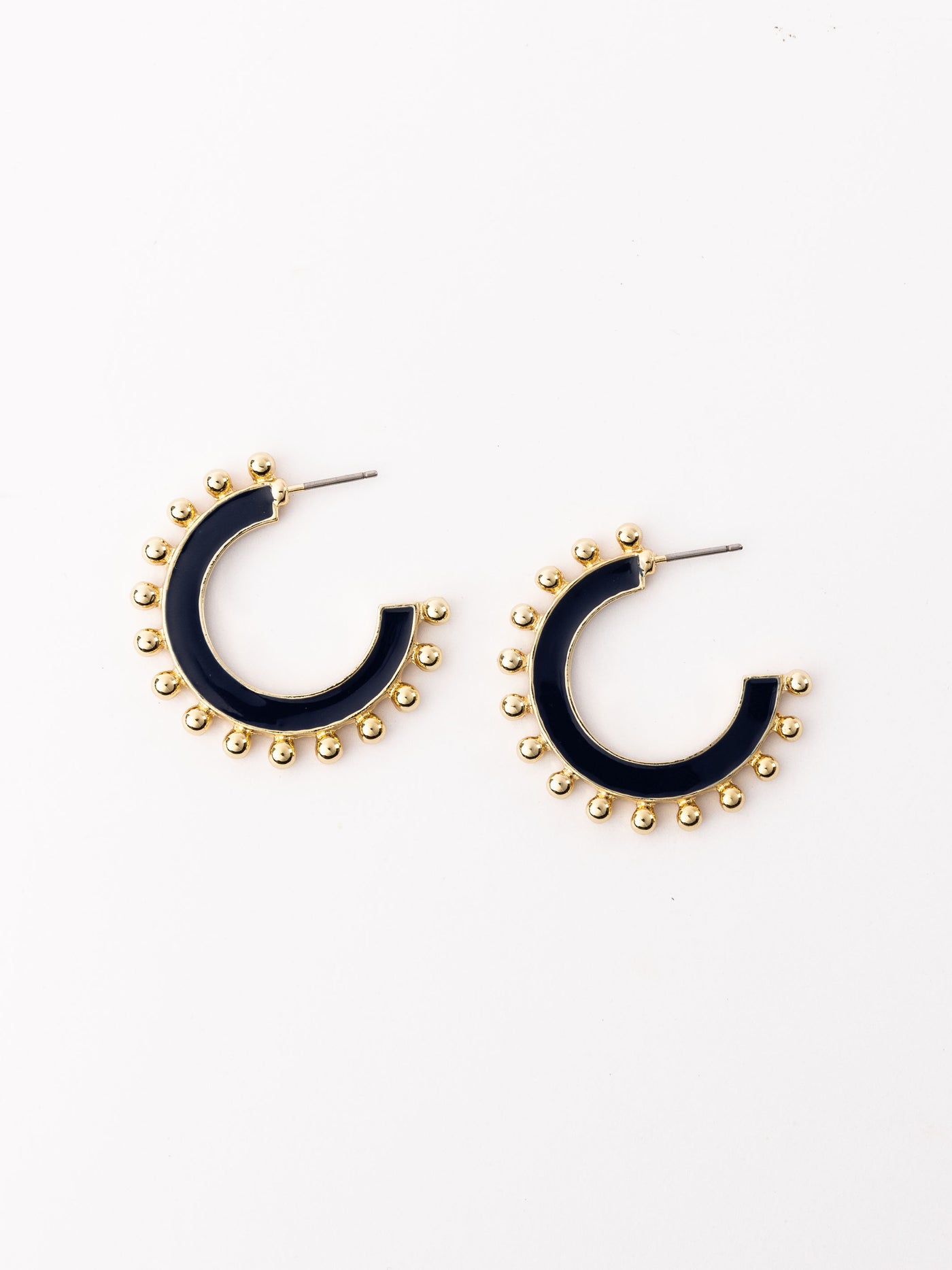 Hadley Earrings | Navy + Orange